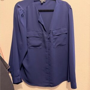 Jones New York Deep Blue Blouse